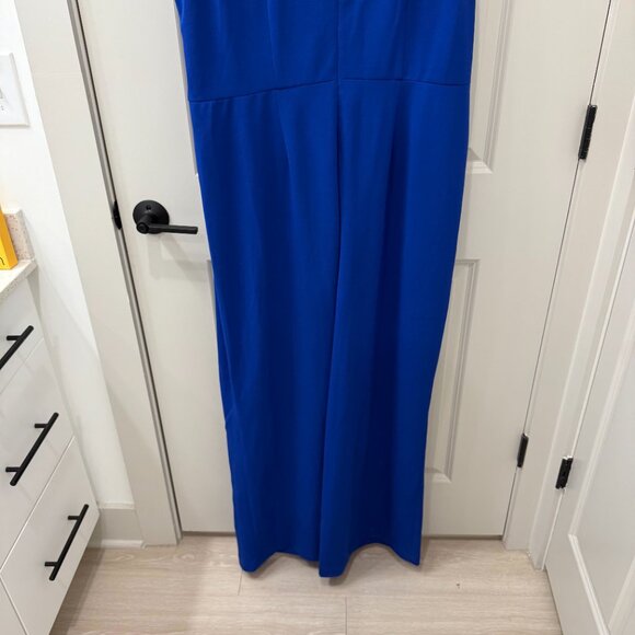 NEW Betsey Johnson 22W Ultramarine Ruffle Belted Jumpsuit Wide Leg - Picture 9 of 9